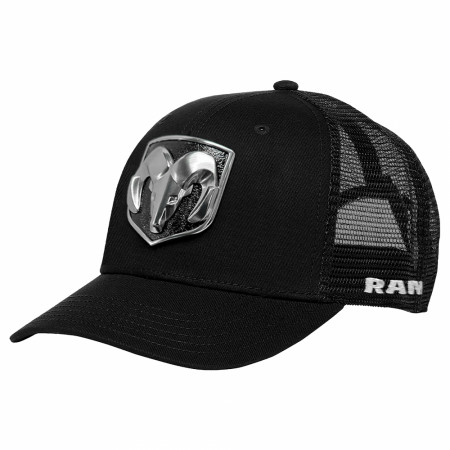 Dodge Ram Logo 3D Patch Adjustable Trucker Hat